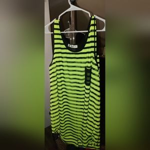 Neon yellow see through tank top